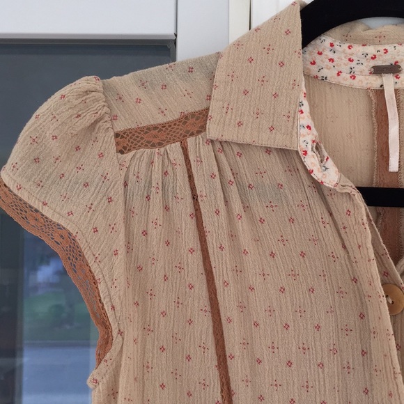 Free People Gauze Dress Size Small - Picture 2 of 7